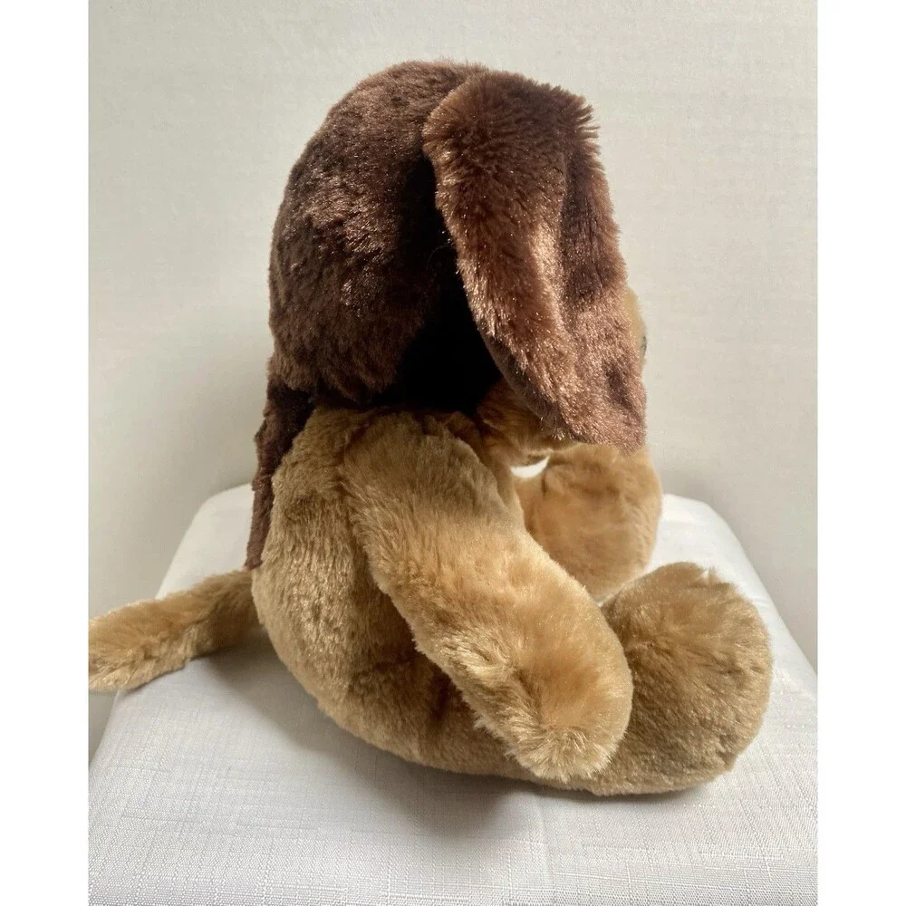 Build a Bear Puppy Dog Dark and Light Brown BAB Black Nose and Eyes 11 Inch